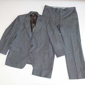 Talbot Jaimes Men's 2 Button Suit Size 43 Regular Porter 40 x 30 Gray Wool 43R